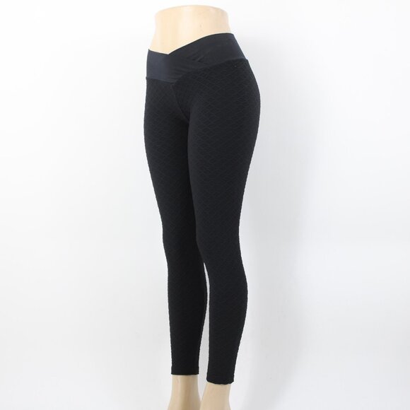 Boom Booty Sz L x 26 Black Elastic Waist Polyester Spandex Active Wear Pant - Picture 3 of 15